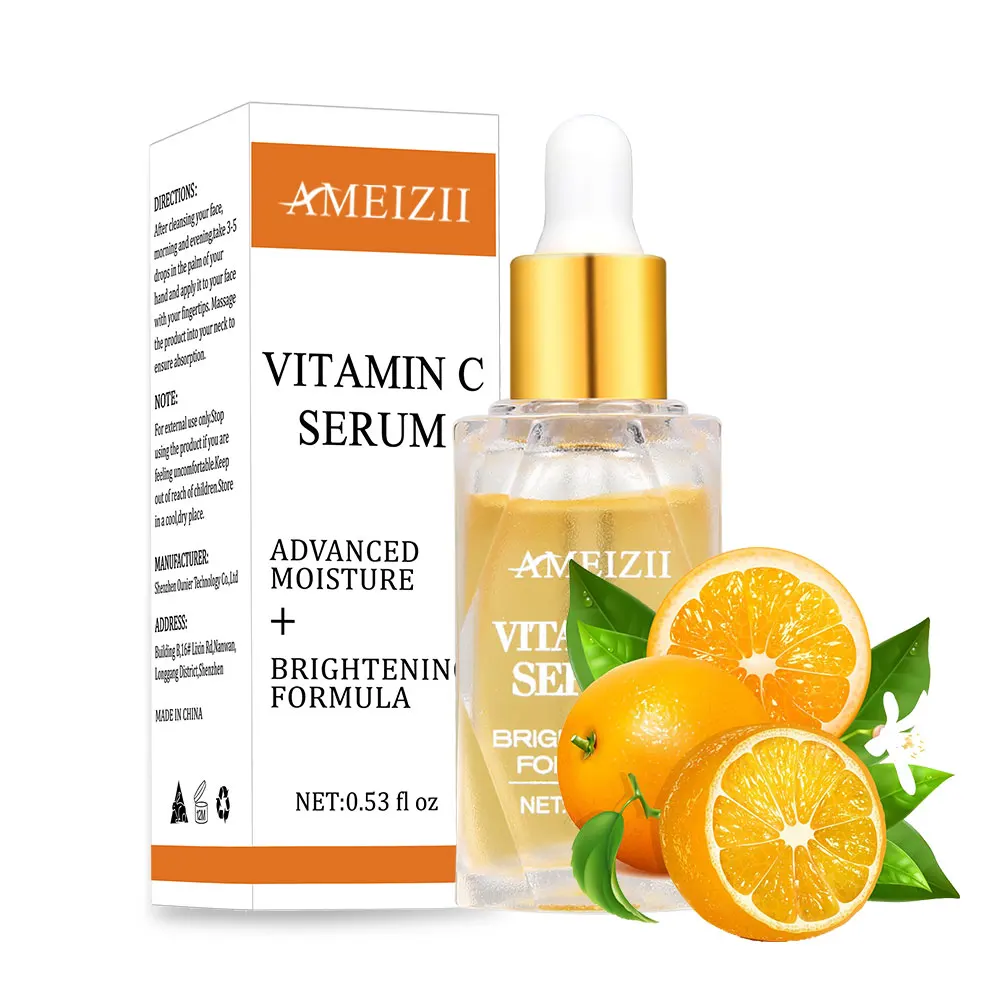 AMEIZII Витамин С ретинол 2.5% отбеливающая Сыворотка против морщин подтягивающая яркая Сыворотка для лица для лечения Анса VC коллаген восстанавливающая сыворотка - NET WT: Vitamin C Serum 02