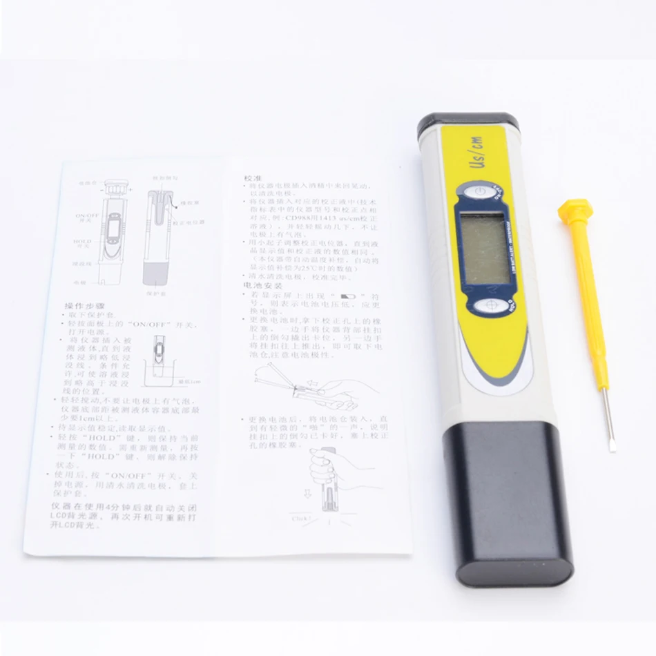 Ручка Тип EC вода кондуктометр анализатор качества воды анализа промышленных проводимости решение тестер cd988