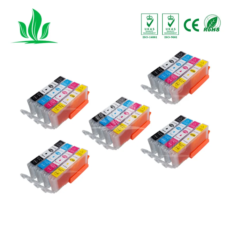 

570XL 20PCS PBKCMY Compatible pgi570 cli571 Ink Cartridges for Canon 570XL Pixma MG 5750 5751 5752 5753 6850 6851 6852 6853
