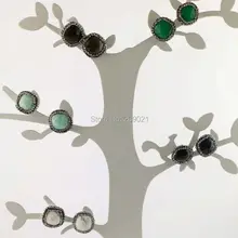 

5Pairs Pave Crystal Rhinestone Mixed Style Stone Stud Earrings , Silver Charms Earring Jewelry Finding