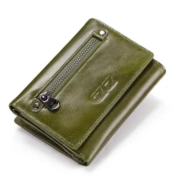 

Wallet Women Genuine Leather Ladies Small RFID Blocking Wallets Coin Purse for ID Credit Card Holder Money Bags Portomonee
