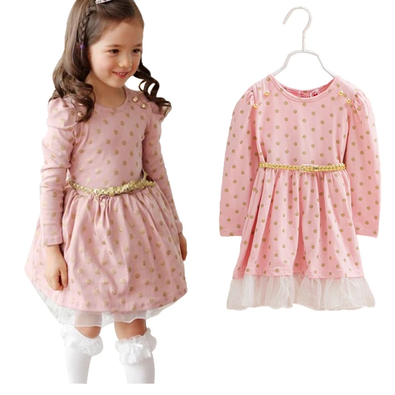 long sleeve baby party dress