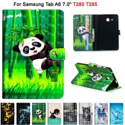 3D картина PU кожаный чехол для samsung Galaxy Tab A A6 7,0 T280 T285 SM-T285 Smart Cover fundas чехол флип стенд Shell