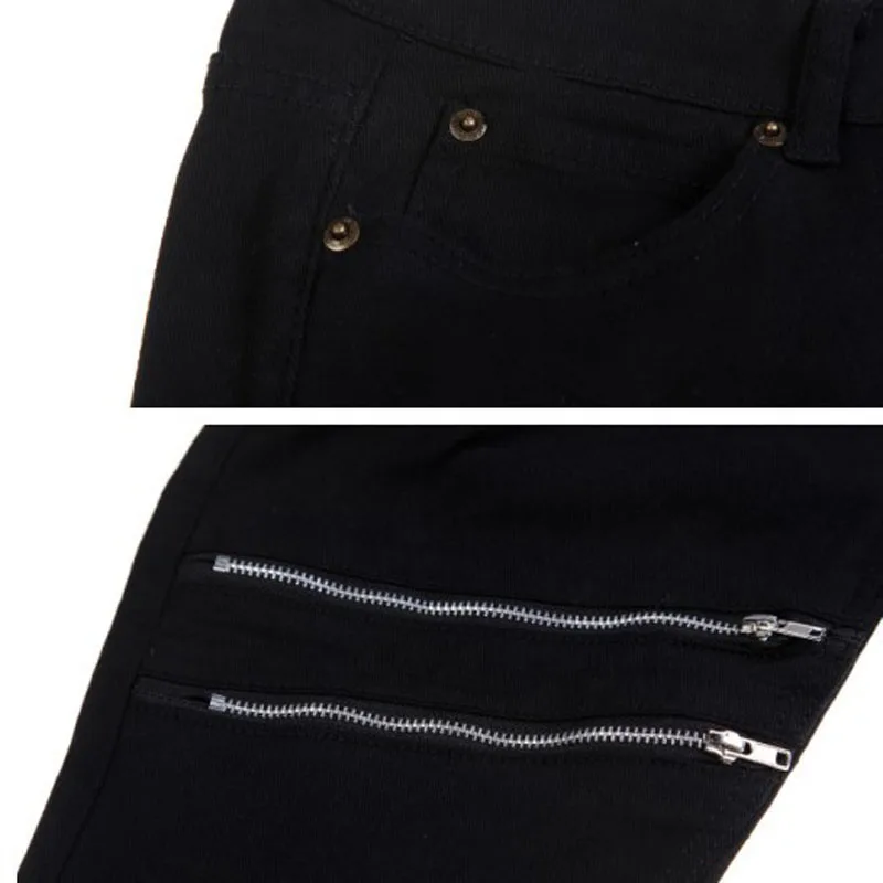 Wholesale 2019 Fashion summer Men's jeans man Teenagers biker skinny Mens sulee jeans male denim Double zipper black pants Wholesale 2019 Fashion summer Men's jeans man Teenagers biker skinny Mens sulee jeans male denim Double zipper black pants