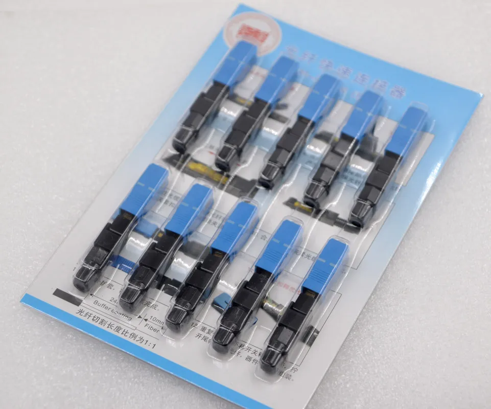 

GONGFENF 50PCS NEW SC Optical Fiber Quick Connector FTTH Embedded cold junction optical fiber Fast Connector Special Wholesale