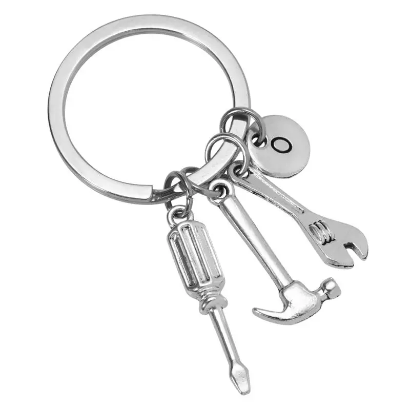 Stainless Steel Keychain with Repair Tools Series Hammer Screwdriver