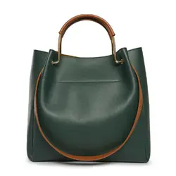 Модная женская сумка на плечо из искусственной кожи, Женская сумочка, простая стильная сумка-мессенджер, Большая вместительная ручная