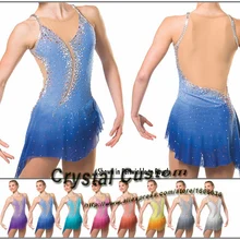 Заказные платья для фигурного катания с спандексом бренд Vogue платье для соревнований по фигурному катанию по индивидуальному заказу DR3003