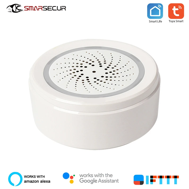 Wireless smart Home security alarm siren sensor for smart life tuya app control