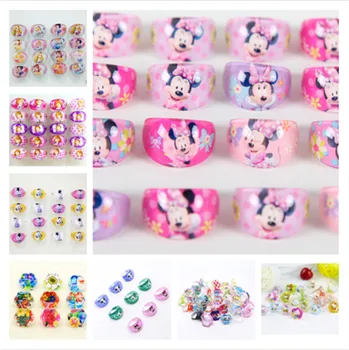 

12pcs/lot Party Favors Rings Acrylic Crystal Kid Girls Finger Rings Baby Party Decoration Gifts Supplies