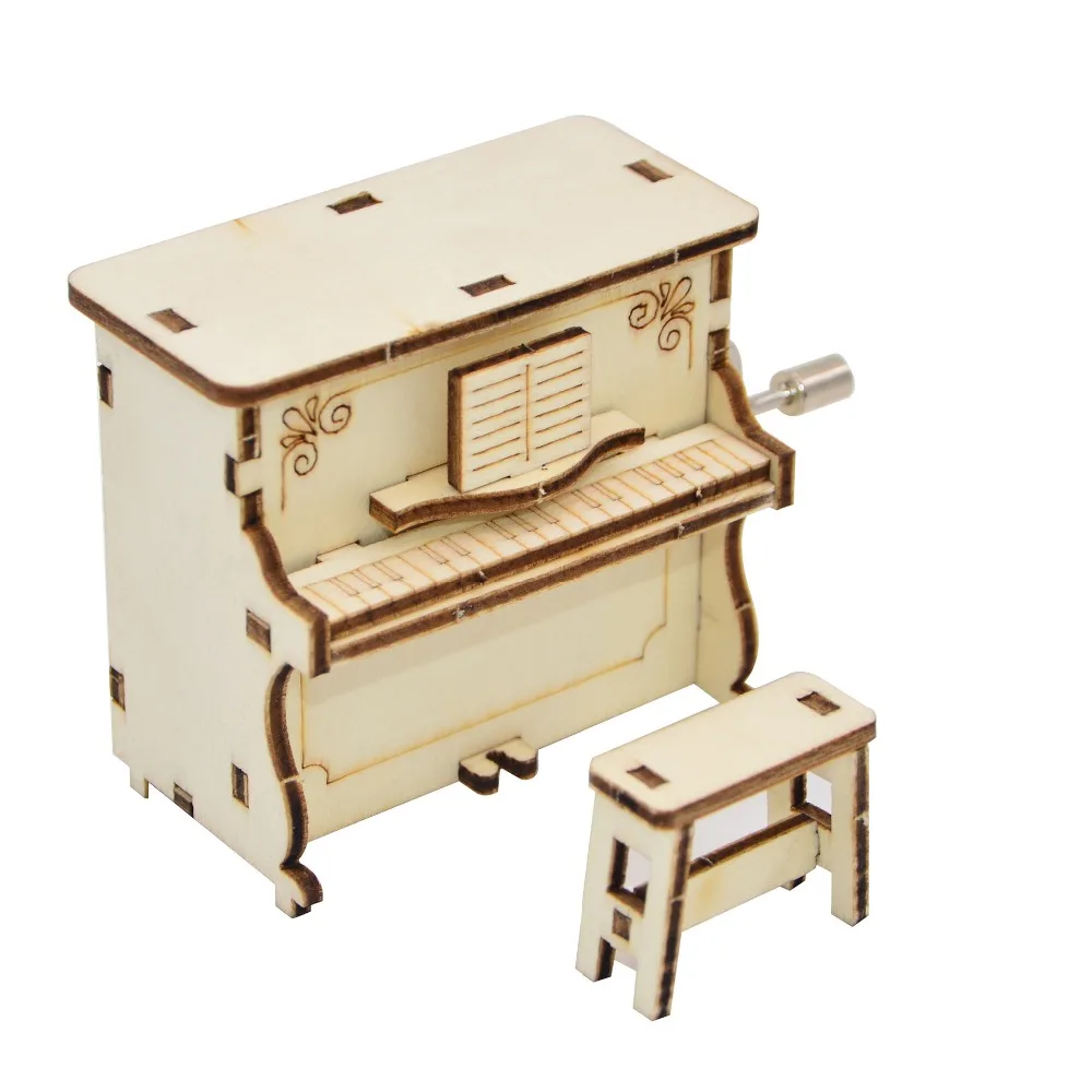 

New Wood Music Box Puzzle small invention primary school science experiment toy christmas gift