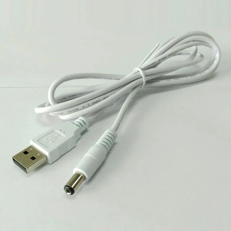 

1.5m 3A/2464/22AWG Copper Cord USB Type A Connector to DC5.5x2.1 Plug Extension Power Cable for Phone Adapter Massage Pad