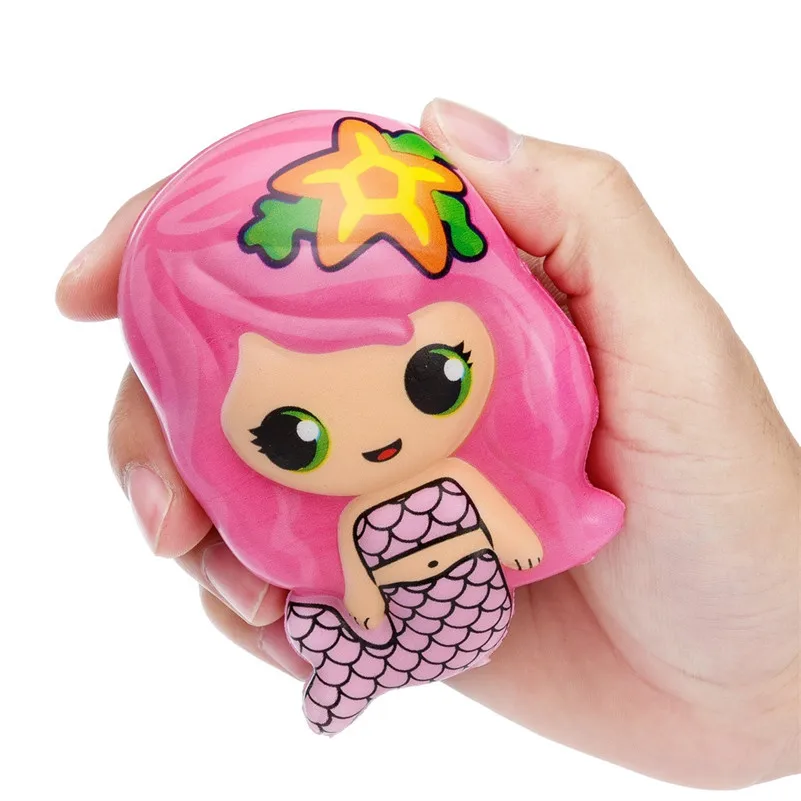 Игрушка Squishies Kawaii очаровательная игрушка Русалка медленно поднимающийся крем Ароматизированная игрушка для снятия стресса белка выплывает антистресс для детей QA