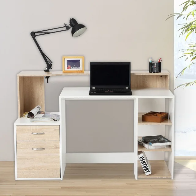HOMCOM Mesa de Ordenador PC 140x55x92 cm Despacho Escritorio Oficina ... HOMCOM Mesa de Ordenador PC 140x55x92 cm Despacho Escritorio Oficina ...