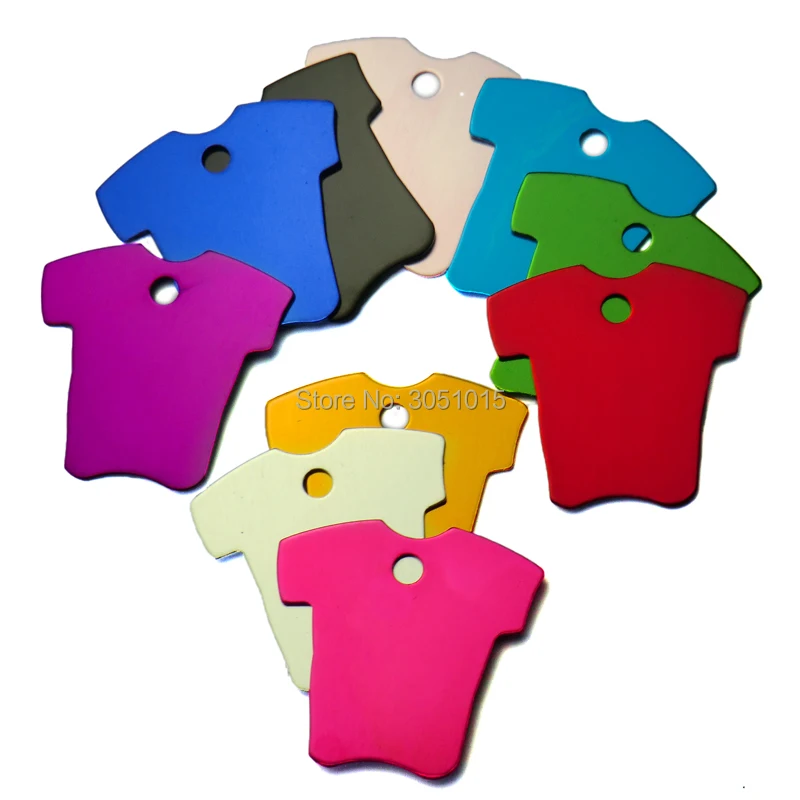

20Pcs Blank Personalized dog tag pet ID luggage charm Aluminum tag pedant for Cat pet collar colorful tag Collar accessories