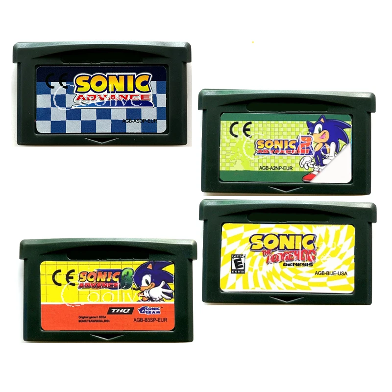 

Sonic Series The Hedgehog for 32 Bit Video Game Cartridge Console Card Handheld Player English Language