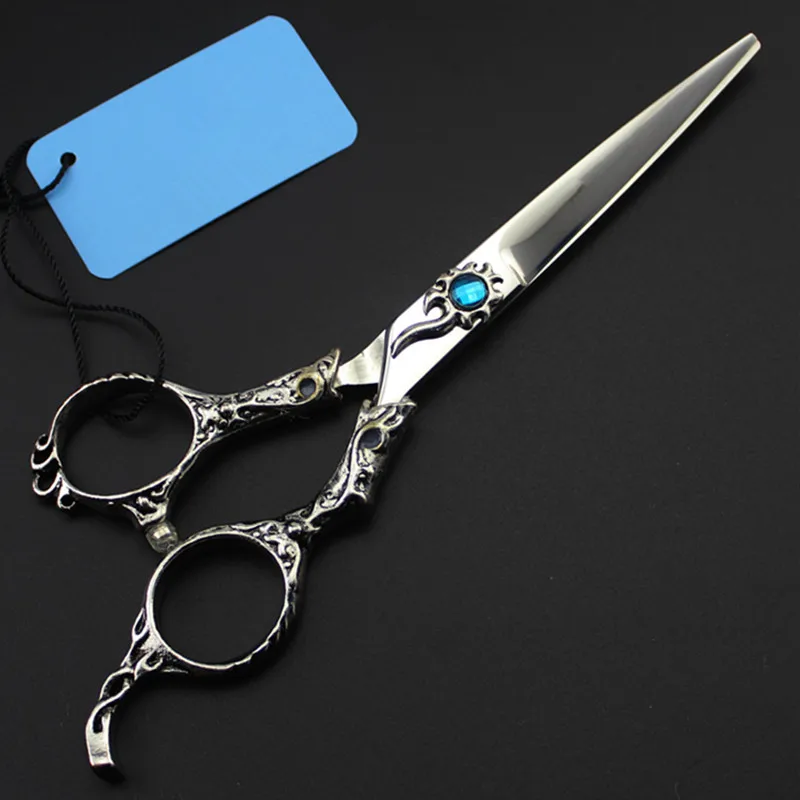 Профессиональный Японии стали 6 дюймов Ретро Защита от солнца цветок ножницы для резки салон-парикмахерская изогнутые филировочные