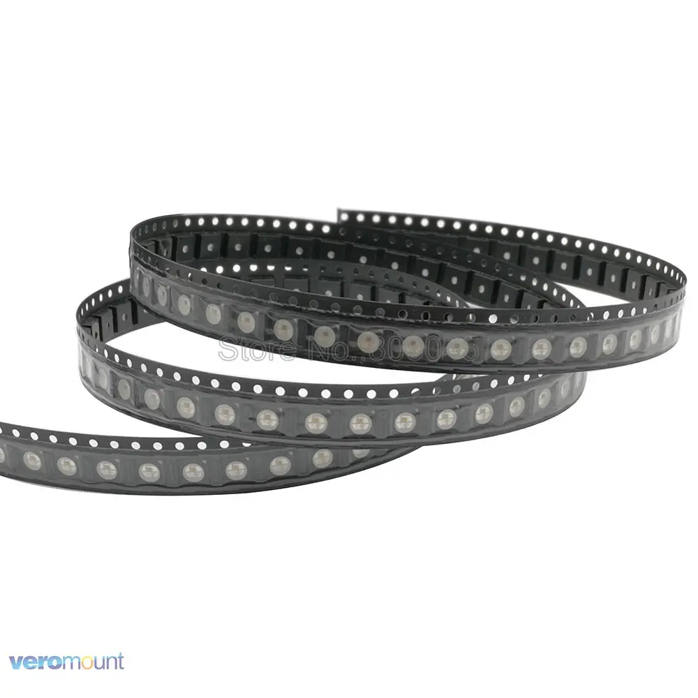 WS2812B светодиодный чип 10 1000 шт. 5050 красный зелёный Синий SMD черный/белый версия WS2812