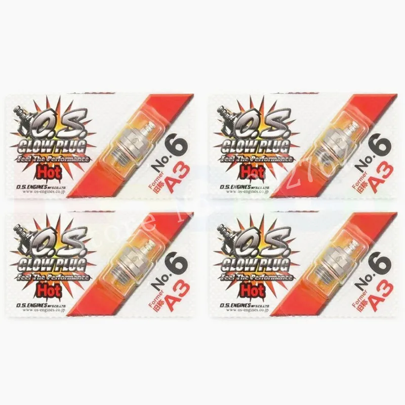 

6Pcs 100% Original RC Parts Glow Plug OS O.S. Former A3 No.6 #6 Standard Glow Plug Spark Hot For RC Car Truck Nitro Engine