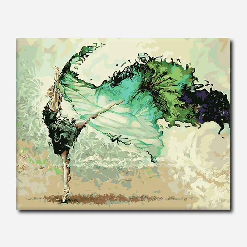 Ballet Dancing Girl Diy Painting By Numbers Beauty Oil On Canvas Hand Painted Cuadros Decoracion Acrylic Paint Art | Дом и сад