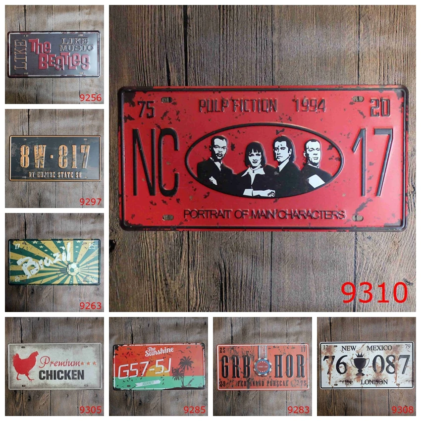 Bar Decor coffee Metal Plates Vintage Metal tin sign Bar Wall art craft