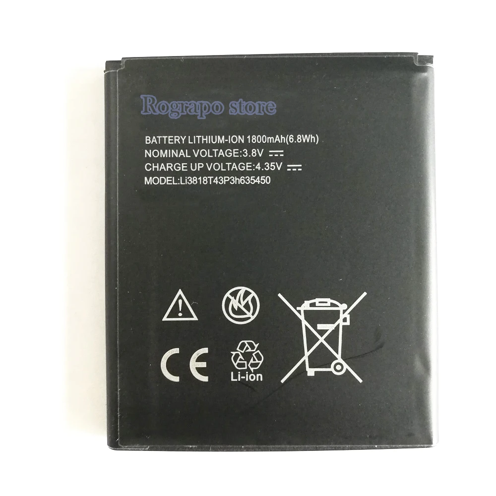 3.8V 1800mAh Replacement Battery For ZTE Z820 Li3818T43P3h635450