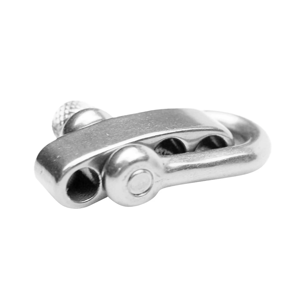 Heavy Duty 304 Stainless Steel U Flat Adjustable Shackle Buckle Clasp for Survival Paracord Bracelet - Various Color