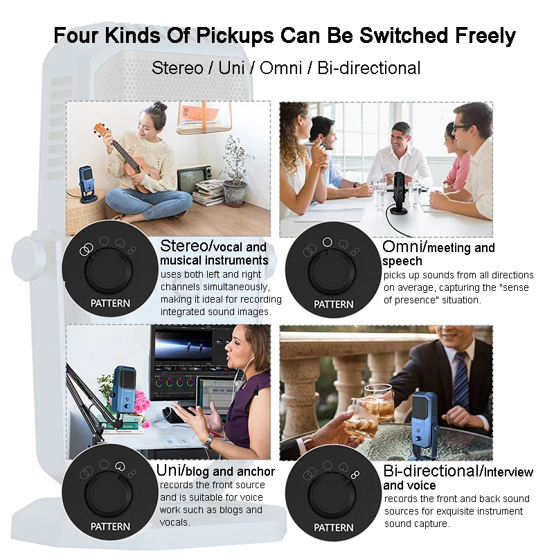 FELYBY SF-900 Condenser Professional Recording USB Microphone for Gaming PodcastingInstrument Picku