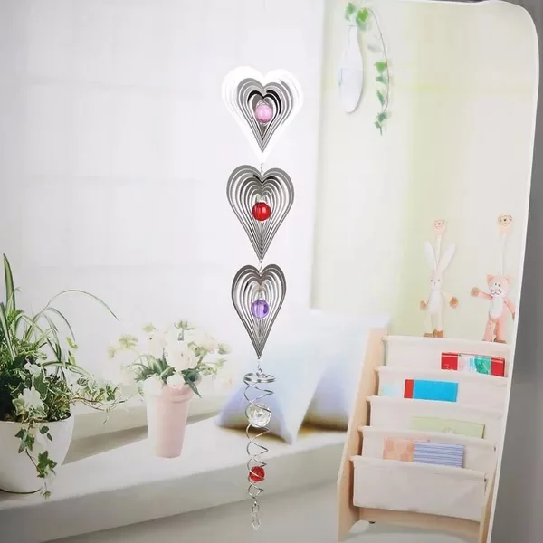 

Rotating Crystal Wind Chimes Wind Three Strings Together Metal Sheet Stainless Steel Aluminum Sheet Wind Tornado