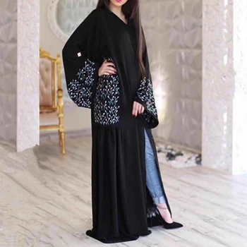 

Black Abaya Robe Dubai Turkey Hijab Muslim Dress Kaftan Abayas For Women Caftan Marocain Islamic Clothing Ramadan Elbise Giyim