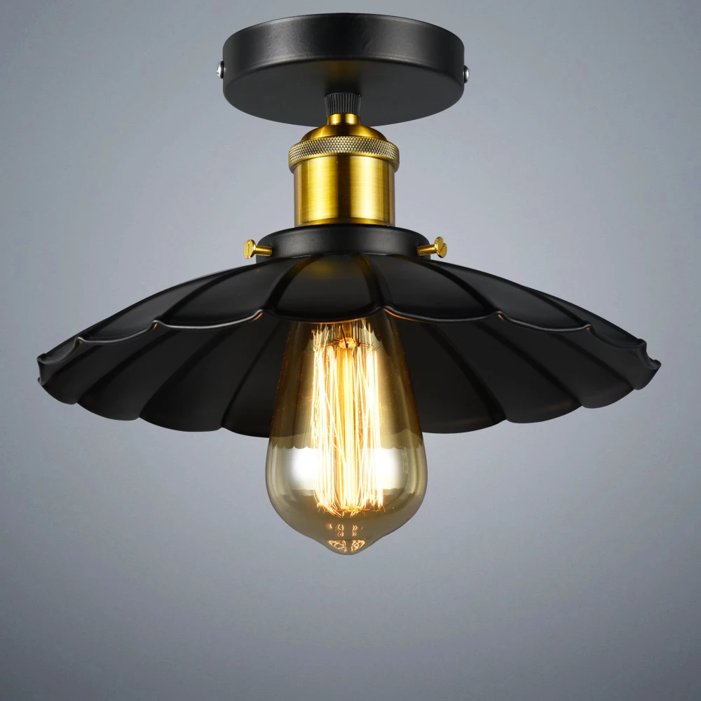 Vintage Ceiling Lights Russia Aisle Black Metal Lamp Loft Industrial Home Lighting Copper For Living Dining Room | Освещение