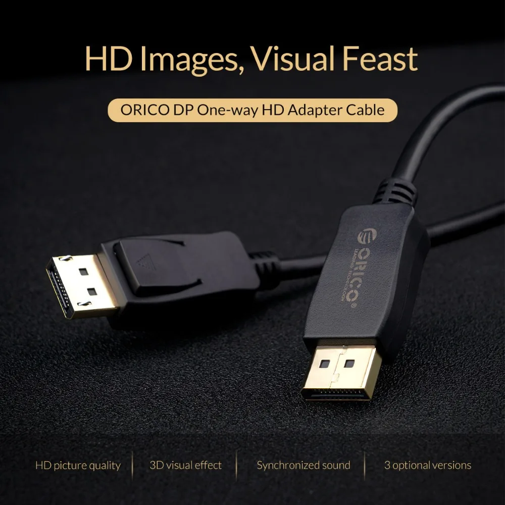 Кабель ORICO DP1.2 DisplayPort к DP HDMI DVI 4K 30/60 Гц кабель для ТВ ПК ноутбука проектора