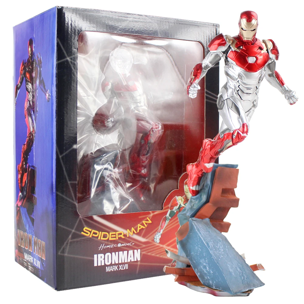 Spider-Man Homecoming Iron Man MK 47 PVC Action Figure Collectible Model Toy