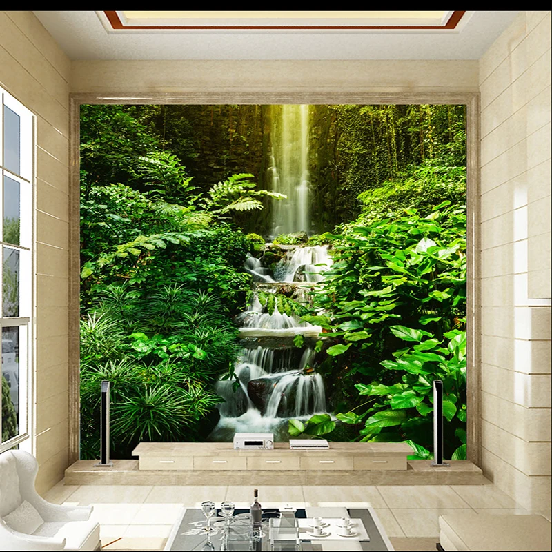 

3D mural wallpaper entrance hallway background wall paper Beautiful waterfall landscape photo wallpaper papel de parede