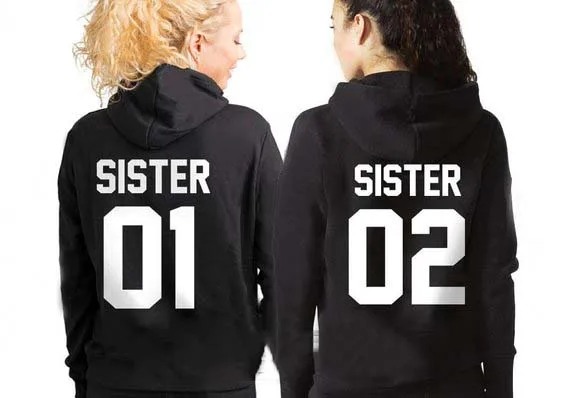 Sugarbaby Sister 01 Sister 02 Hoodies Sisters Sweatshirt Best Friends Hoodies Bff Hoodies Sister gift Bff Clothing Drop ship sisters