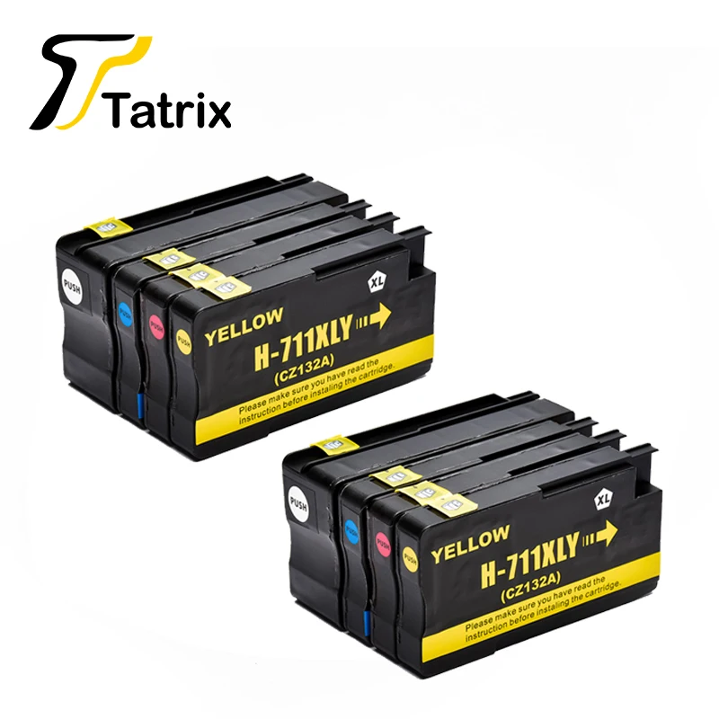 

8PCS 2 Sets 711XL Compatible Ink Cartridge For HP Designjet T120 24/T120 610/T520 24/T520 36/T520 610
