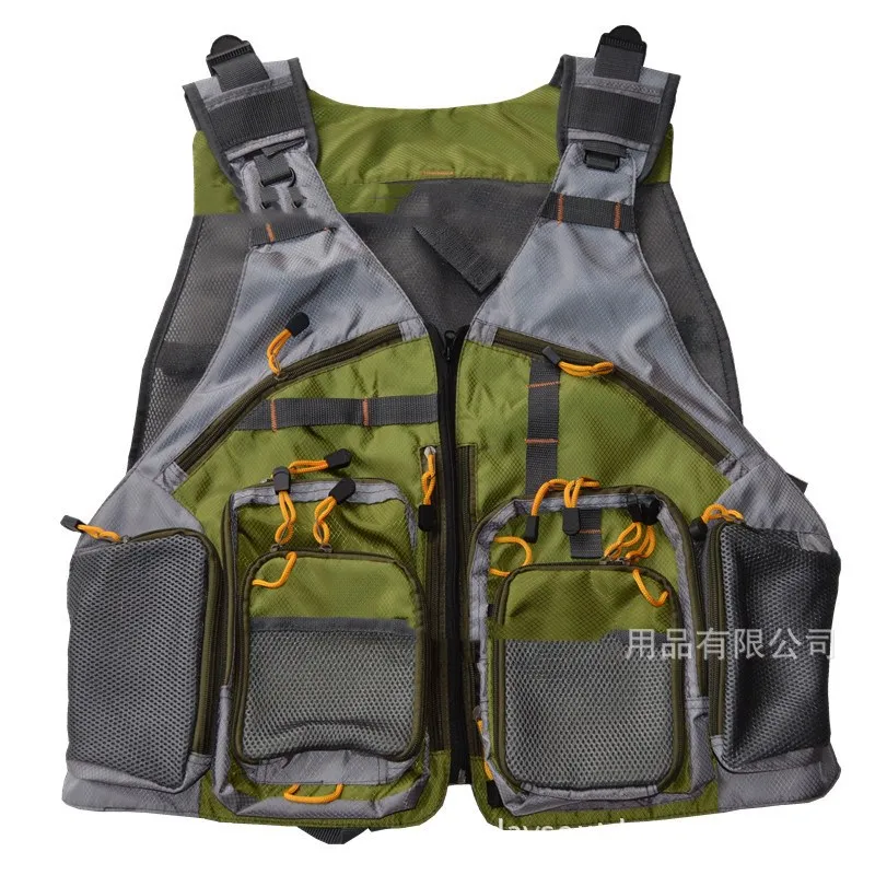 Im freien Camping Wandern Gehen Angeln Multi Tasche Weste Fly Allgemeine Zweck Größe XXL Reißen Material-in Jagdwesten aus Sport und Unterhaltung bei
