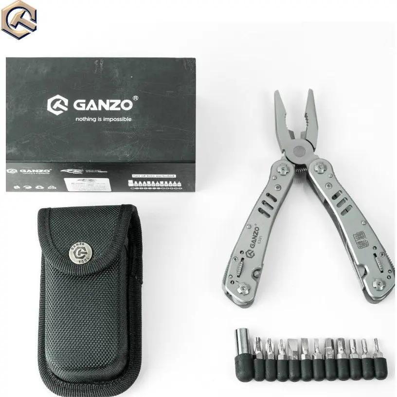 

10pcs/pcs by DHL Ganzo Plier Multi Tool G301 Multifunctional Folding Plier EDC Tools stainless knife saw can opener lock plier