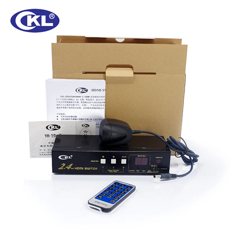 Ckl-224h высокое качество 2 в 4 HDMI переключатель Splitter Поддержка 1.4 В 3D 1080 P для PS3 PS4 для xbox 360 шт. DV DVD HDTV