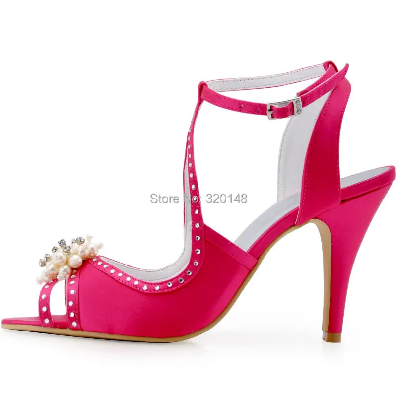 Sommer Sandalen Frauen perlen Knöchelriemen High Heel Pumps Sauber und elegant ESCARPINS High Heel Pumps red Schuhe