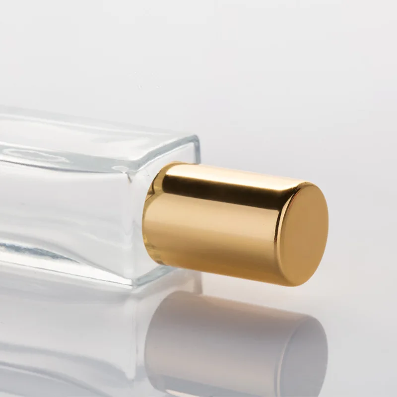 6 мл мелкий Прозрачный Прямоугольный футляр для парфюмерии Стекло пустая бутылка с роликом 100 шт./лот
