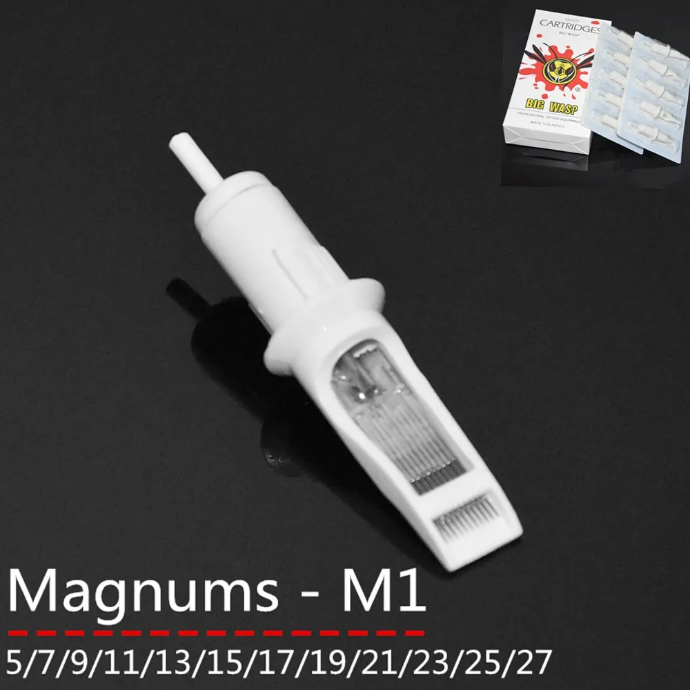 

Box Of 20PCS BIGWASP Needle Cartridge with Membrane Magnums 5/7/9/11/13/15/17/19/21/23/25/27M Tattoo Needle Wholesale