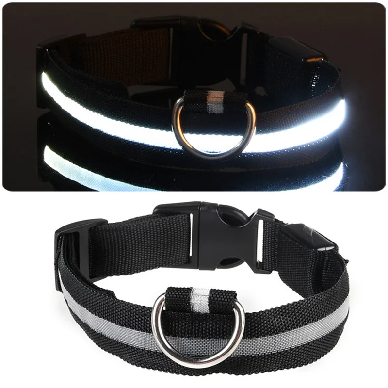 USB Rechargeable Pet Dog LED Glowing Collar Pet Luminous Flashing Necklace Outdoor Walking Dog Night Safety Supplies pink dog collar