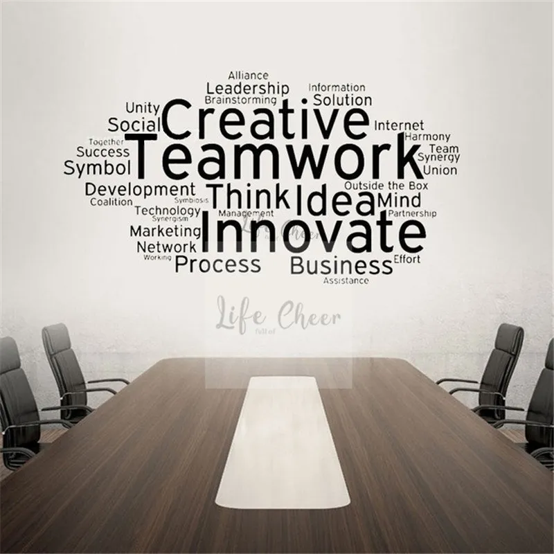 Office Room Wall Decor Team Building Quote Wall Sticker Creative ...
