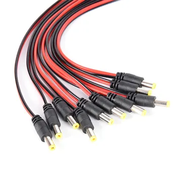 

10PCS Pigtail Male Female Cable Plug for CCTV Camera LED Lights 12V DC Power Dc power cord 5.5x2.1mm