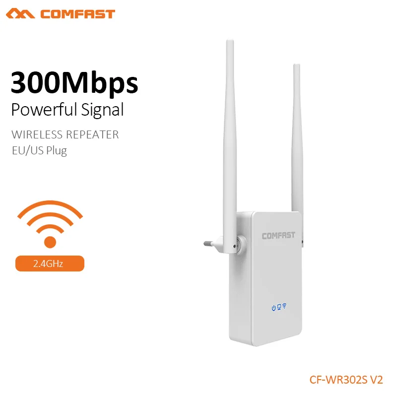 

Comfast Wireless Wifi Repeater 802.11N/B/G Network Wi-fi Router Expander 300M dual 5dBi Wi-fi Antenna Signal Amplifier Booster