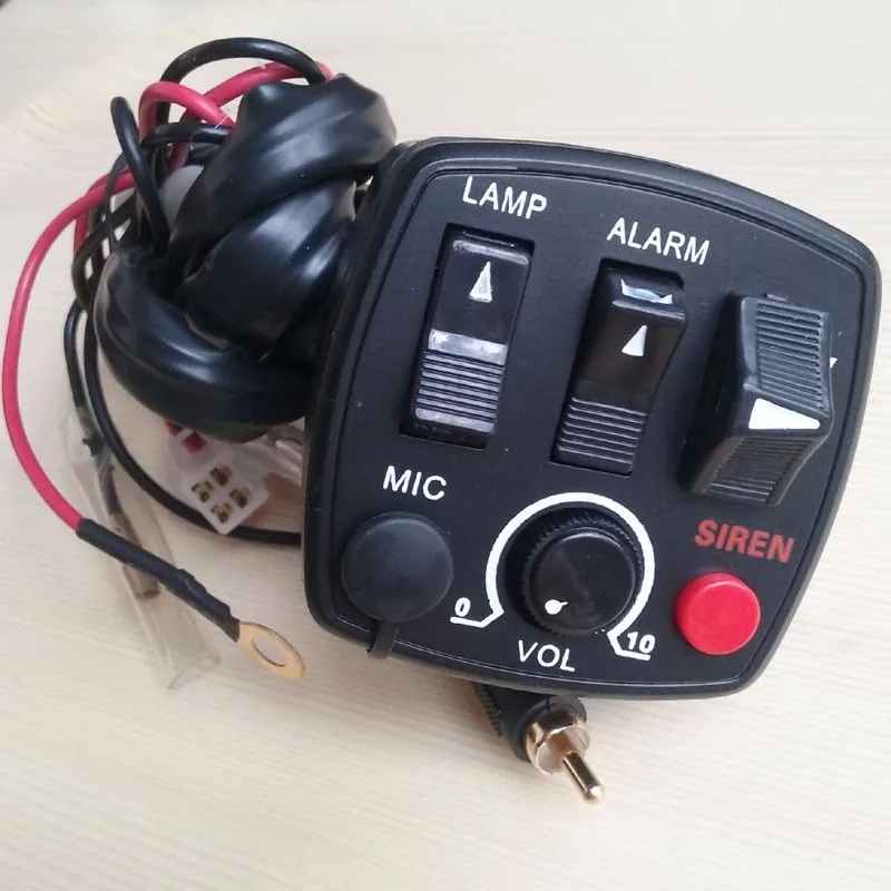 Aux Lamp Speaker, luz de advertência, controle de volume Switches, MTH-A02