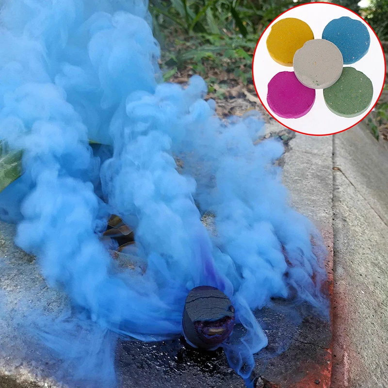 

5pcs Colourful Smoke Pills Props Combustion Smog Cake Effect Smoke Bomb Pills Portable Photography Prop Magic Tricks Stage Magic