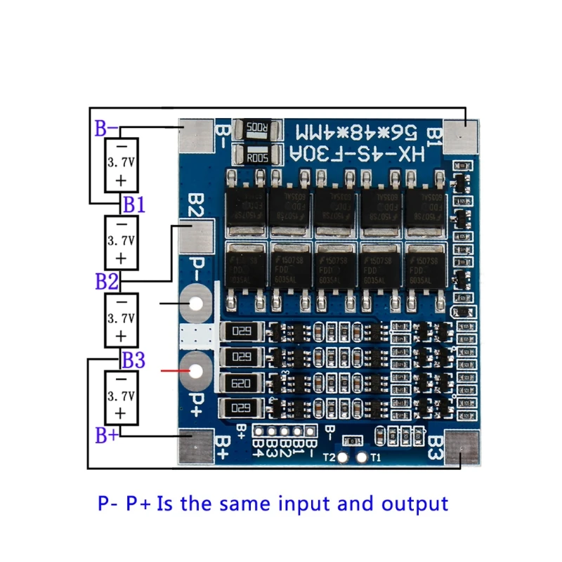 4S 30A 12,8 V w/баланс 3,2 V LiFePo4 срок службы 18650 батареи BMS защиты печатной платы