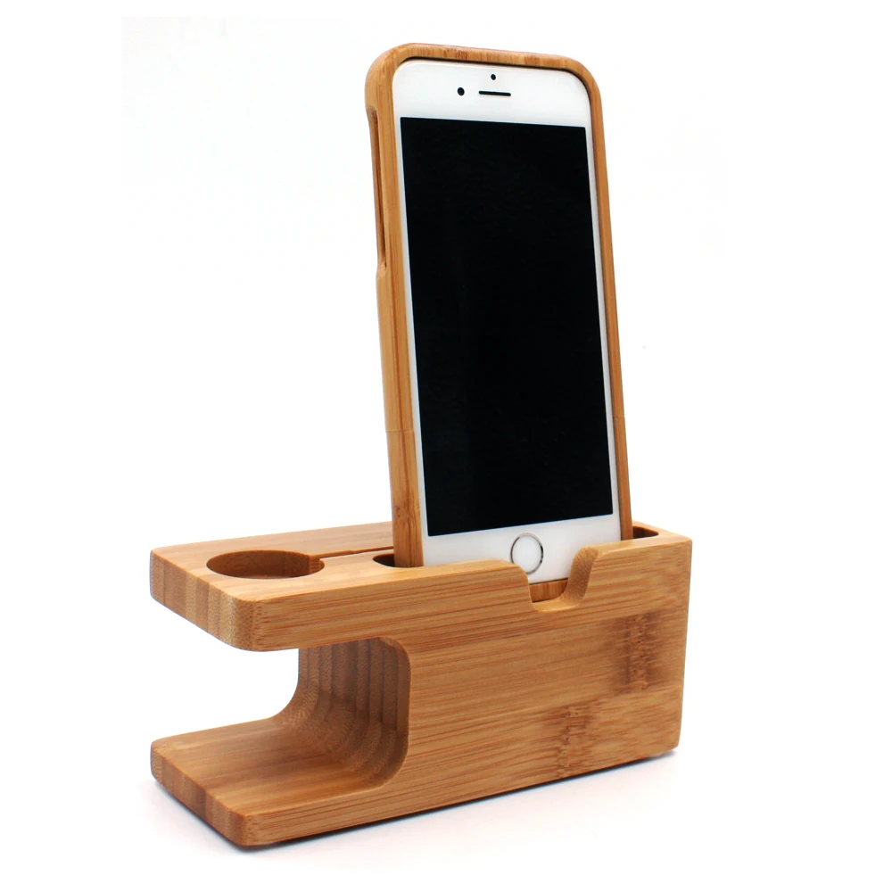 

Charge Dock Holder with 3 USB Ports,Bamboo Wood Charging Phone Stand for Samsung S10 + 7 8 For Xiaomi Easter Desktop Smartphone